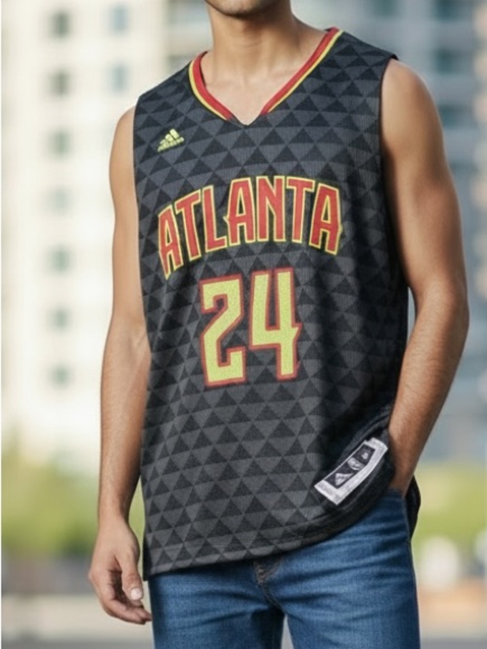 Adidas NBA ATLANTA HAWKS #24 Kent Bazemore Swingman Jersey Men's XL